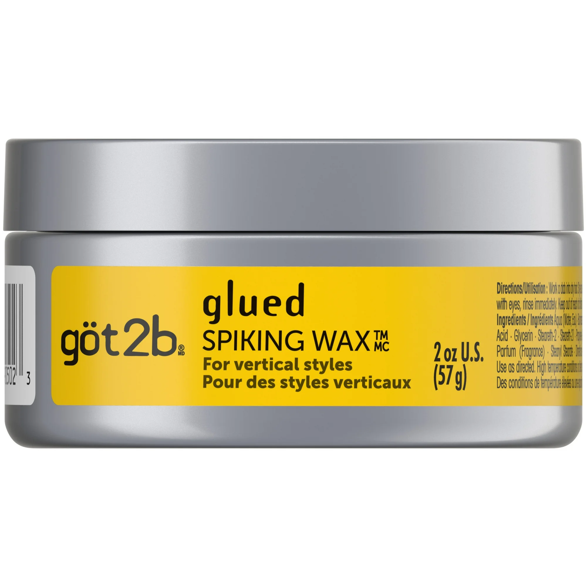 got2b Glued Spiking Hair Wax, High Shine and Fierce Hold, Pomade for Men and Women, 2 oz